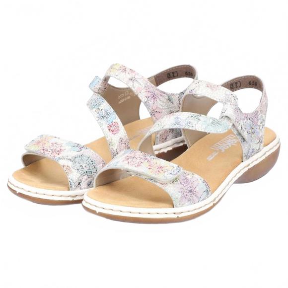 NEW RIEKER women's regina c seven sandal in ice multi - Picture 1 of 4